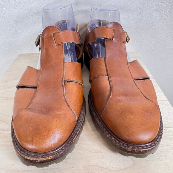 Men’s Fisherman Sandals Brown Leather 8.5 M - Picture 2 of 9